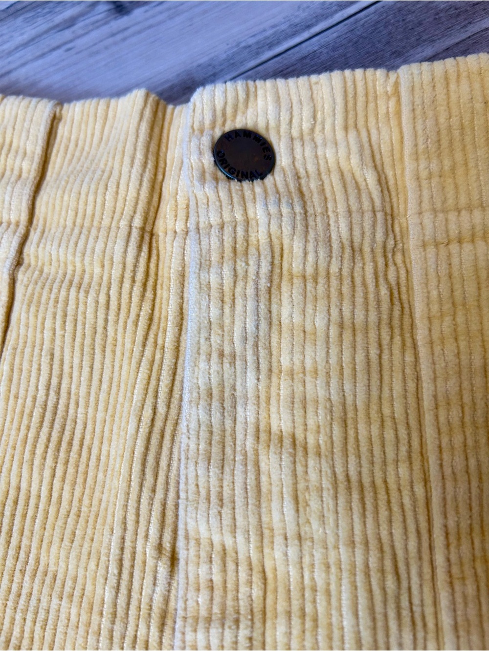 Hammies Yellow Corduroy High-Waist Shorts - Picture 6 of 9